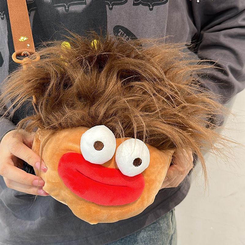 Explosive Vegetable Hair Sausage Mouth Small Pendant Plush Keychain Bag Decor