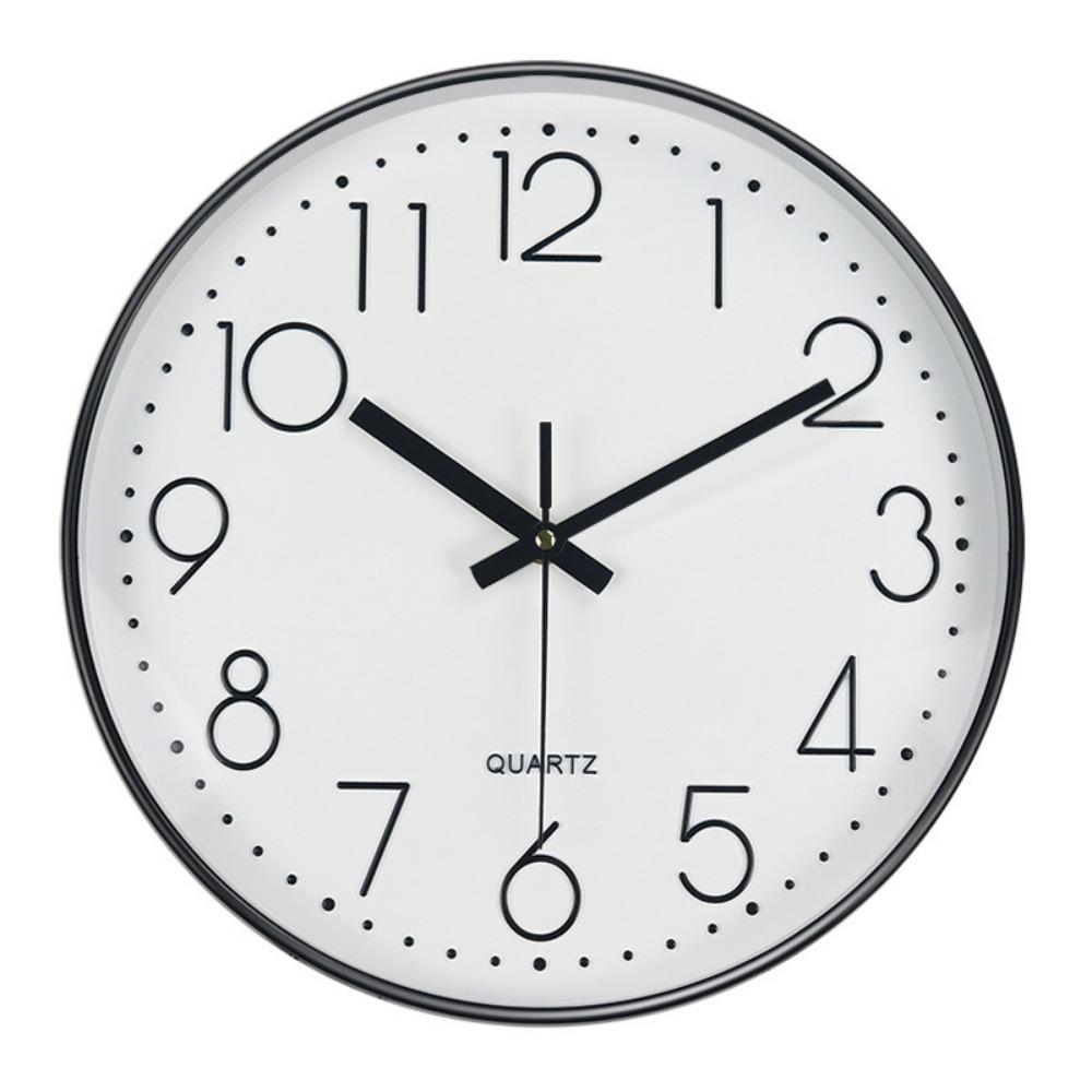 Non-Ticking Nordic Wall Clock Round Wall Hanging Clock Electronic Color Clock  Living Bedroom