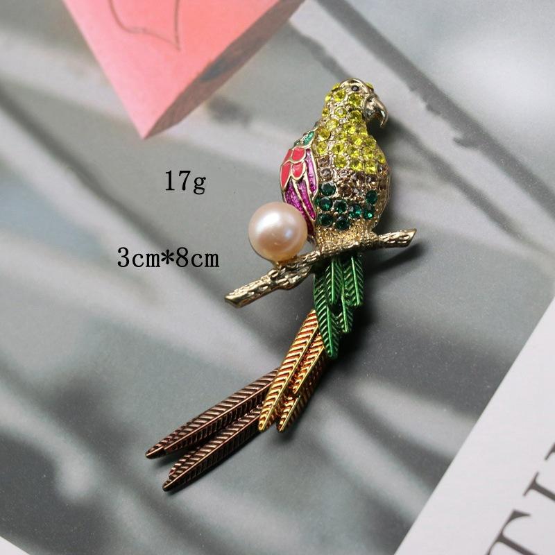 Mode Tropf Öl Glasur Brosche Vogel Retro Damen Pin Brosche Kleidung Anzug Trenchcoat Zubehör