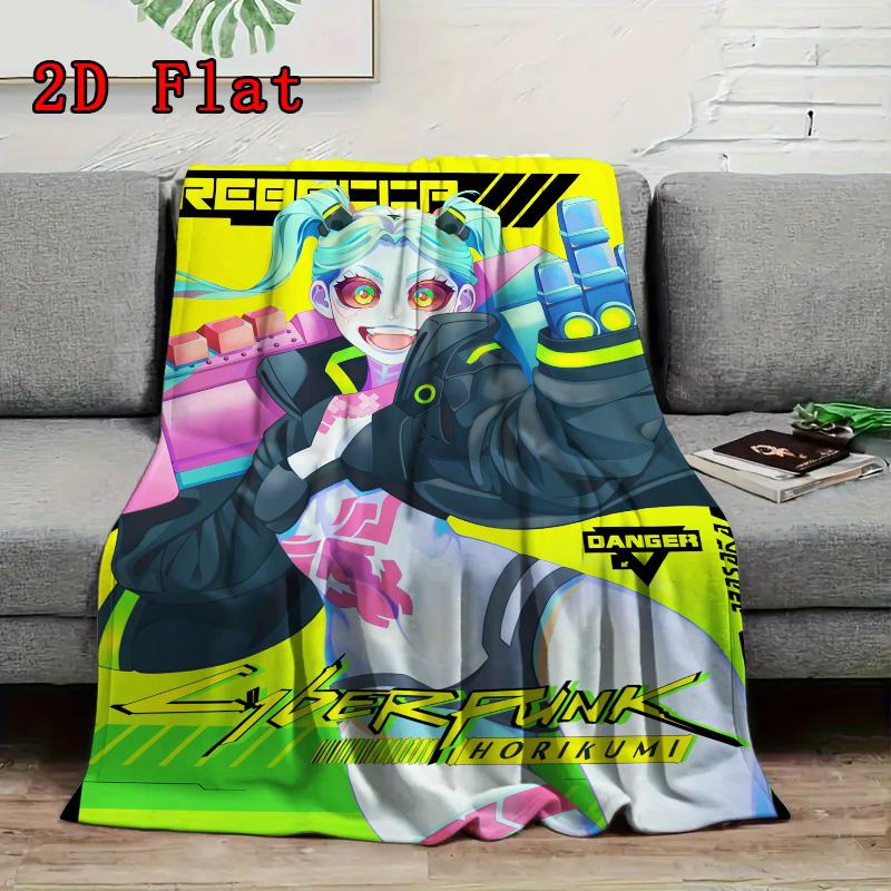 Cyberpunk Style with Hook Motifs 2D Flat Pattern Flannel Blanket High Quality All Seasons Warmth and Comfort Perfect for Christmas Gifts.PMT0914336