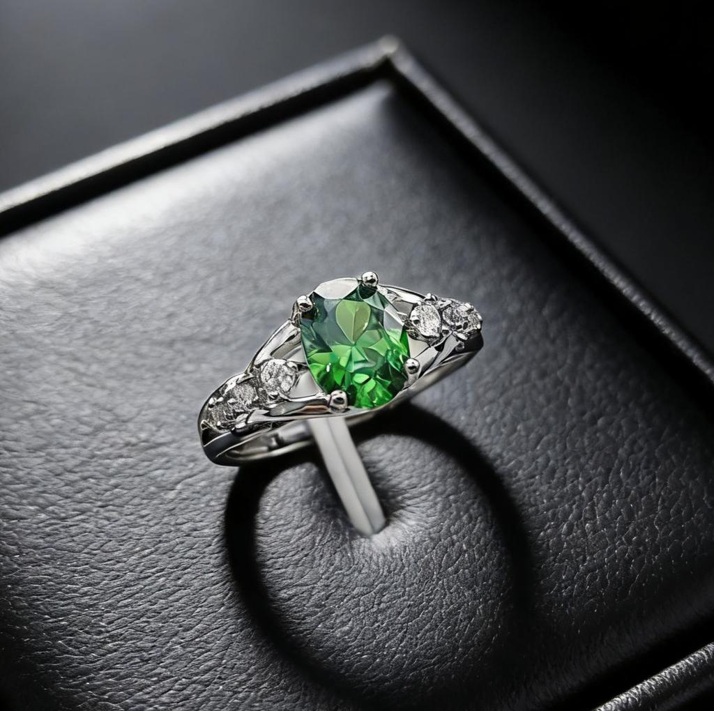 Jewelry Imitation Pigeon Blood Red 6 * 8Mm Oval Ruby Ring Light Luxury Premium Emerald Ring