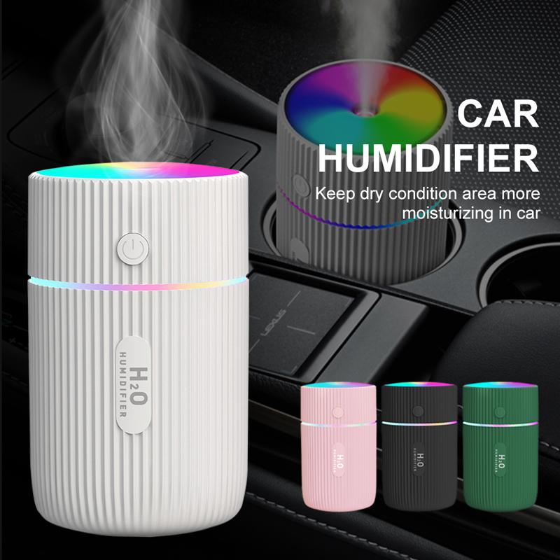 Mini Summer Cool Car Air Humidifier USB Charging With Colorful LED Smart Portable Air Freshener Mist Sprayer Diffuser 220ML