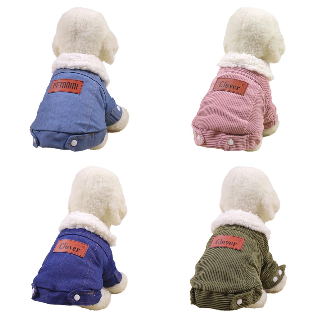 Dog Warm Two Legged Coat for Outdoor Activity Warm Fleece Coat Windproof Outfit Fashion Small Dog Clothes for Chihuahuas