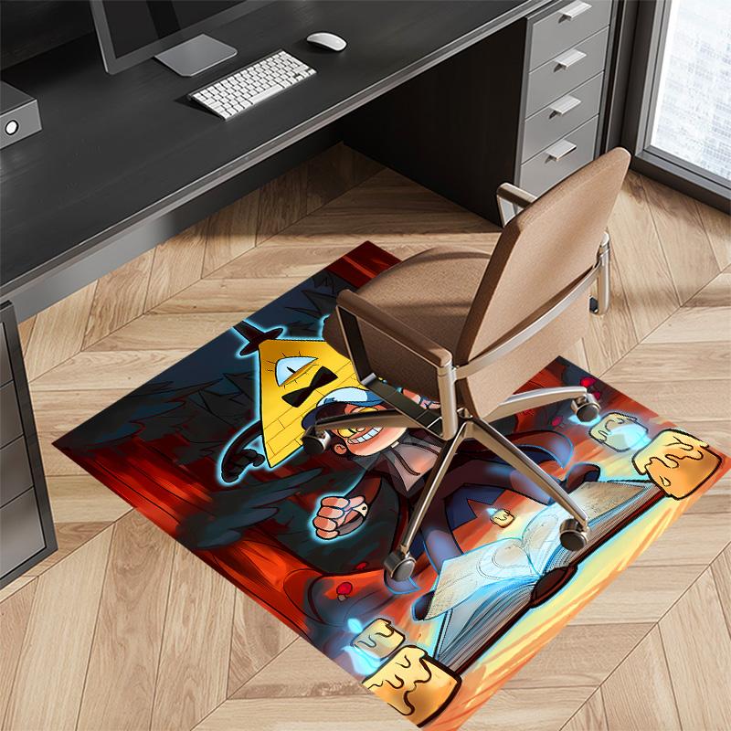Gravity Falls Printed Absorbent Washable Carpet, Non-Slip Bathroom Mats, Kitchen Rugs, Yoga Mat,Living Room Entrance, Camping Picnic Rugs