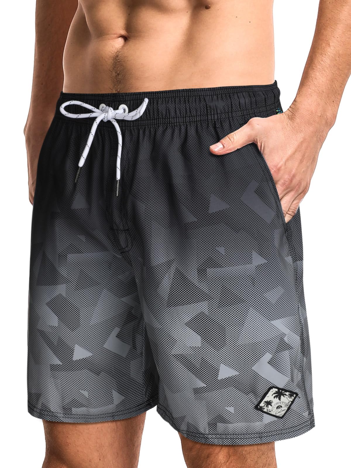 

Пляжная одежда Surf Sea с сеткой Быстросохнущая Большого размера [Hilarocky] Мужская пляжная одежда, Брюки, Плавки, Лето, Брюки, Внутренние, Амфибийные, Дышащие, Сушащиеся, серый