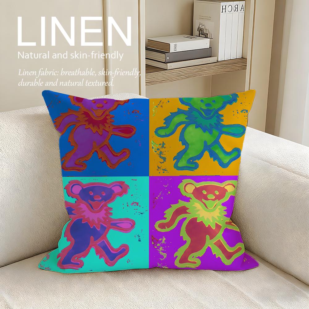 Music Grateful Dead Cushion Cover Pillowcase Set Pcs X X Breathable Washable Sofa Cushion Cover