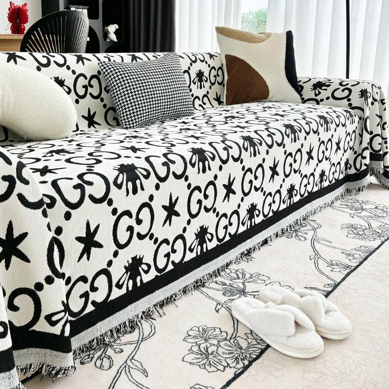 Полотенце для дивана из шенилла с забавными надписями — фото 7