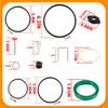 238286 Air Motor Repair Replacement kit 238-286 Pump Repair Kit suitable for Graco 300 5:1 Ratio Fire Ball 300 Oil Pumps