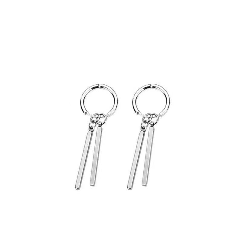 Minimalist Male Trendy Double Stick Ear Buckle Female Design Punk Cold Wind Single Ear Buckle Versatile Earring Male