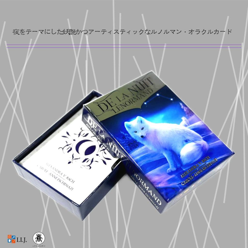 Lenormand De La Nuit Lenormand Oracle Fortune with Japanese Authentic I.I.J Cards, Cards, Telling, Instructions,