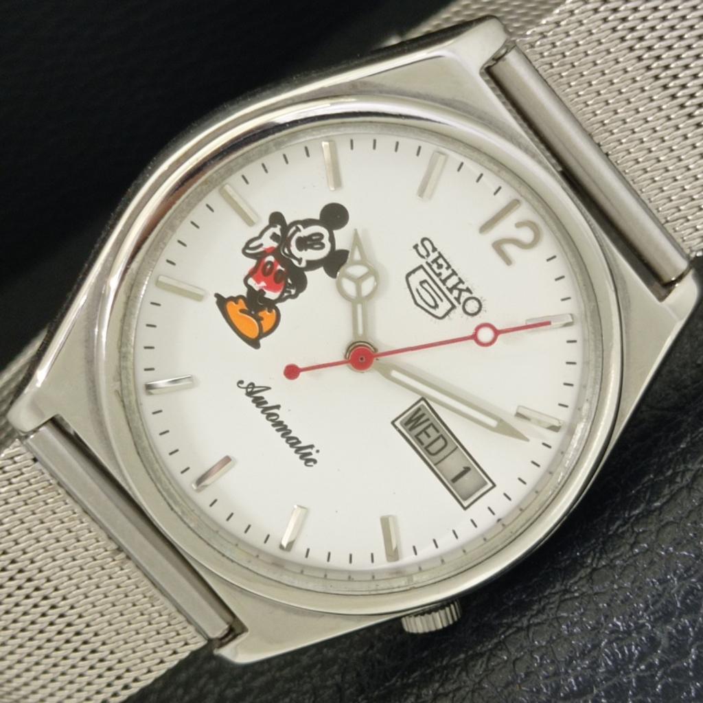 

VINTAGE SEIKO 5 AUTOMATIC 7009A JAPAN MENS WHITE COLOR DIAL WATCH a700576-5 R203-a700576