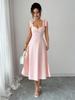 Europe, America and the United States in the summer of 2026 new elegant women's clothing solid color fashionable elegant strap dress women
