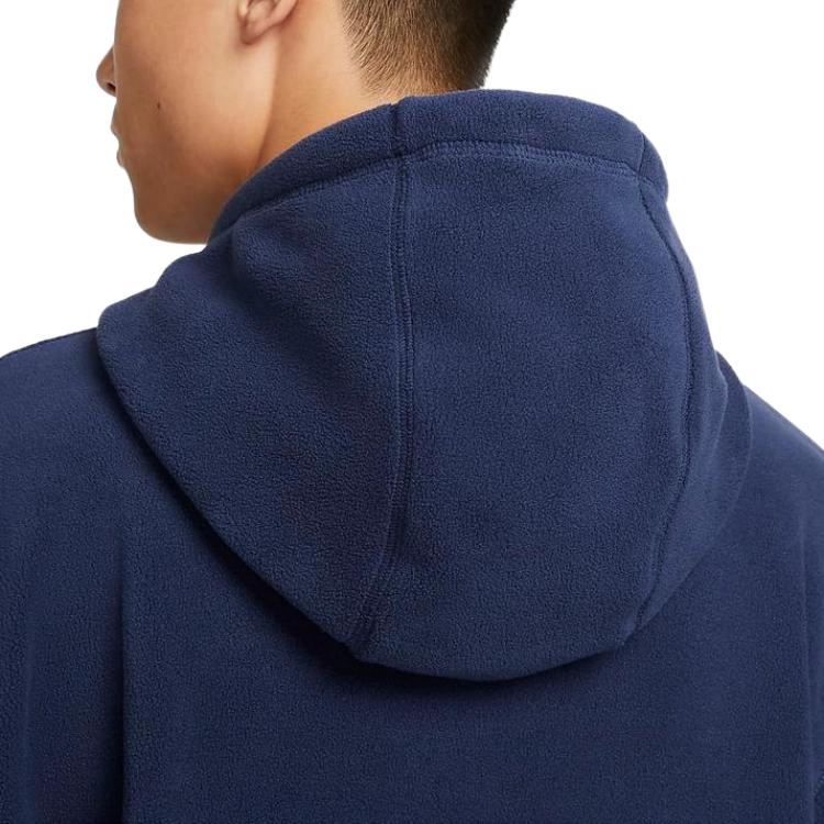 Nike Moletom com Capuz Pulôver Lã Macia Confortável Jaqueta Jaquetas Masculinas Azul Marinho Escuro FZ0661-410