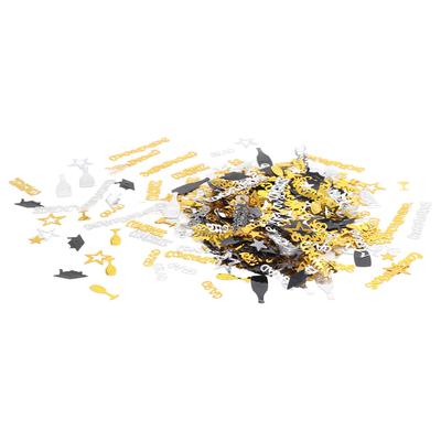 Graduation Table Confetti High Gloss Good Decoration 100g Party Decorations Paper Confetti for School Party Gift Wrapping Black Gold Silver