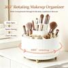 Organizator de machiaj rotativ 360° - 1 bucată de depozitare cosmetice din plastic cu 5 compartimente - Suport multifuncțional pentru pensule