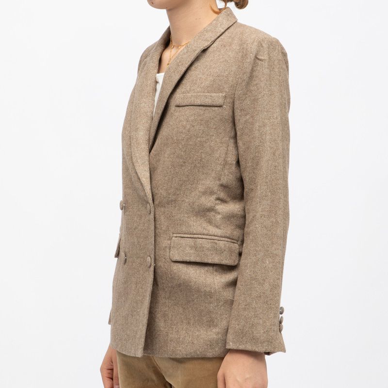 Veste de blazer laine marron villie Femme LA PETITE ETOILE