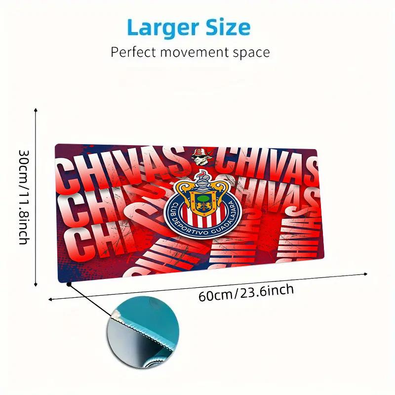 Chivas Guadalajara Color Mouse Pad Large Gaming Table Cushion Non-slip Laptop Tablet Big Mousepad XXL Mat Mini PC Playmat With Lock edge