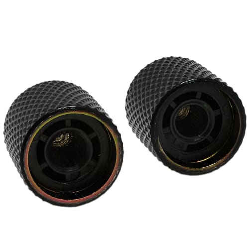 Musiclily Pro Dome Knobs, Metric Size, Steel, for Imported TL Telecaster Electric Guitar/PB Precision Bass, Black (Set of 2)