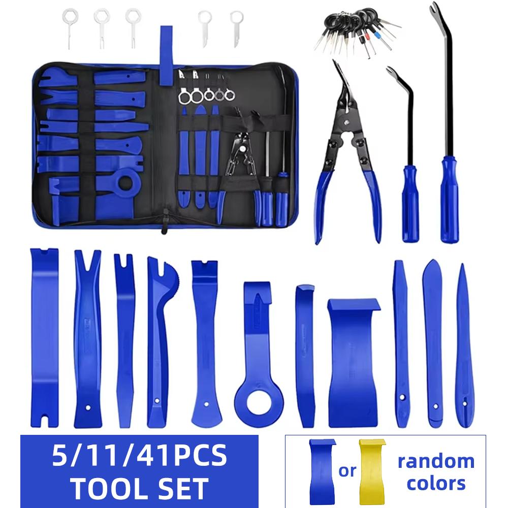 Auto Car Instrument Board Removal Tool Kit Hand Tool Set Crowbar Screwdriver Automobile Sound Disassembly Kit 5/11/41PCS