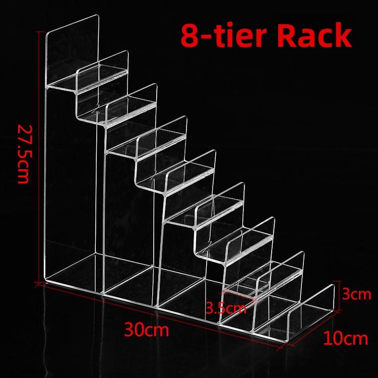 Acrylic Display Stand Multi-layer Step-shaped Wallet Holder Mobile Phone Case Holder Leather Clip Stand Transparent Base