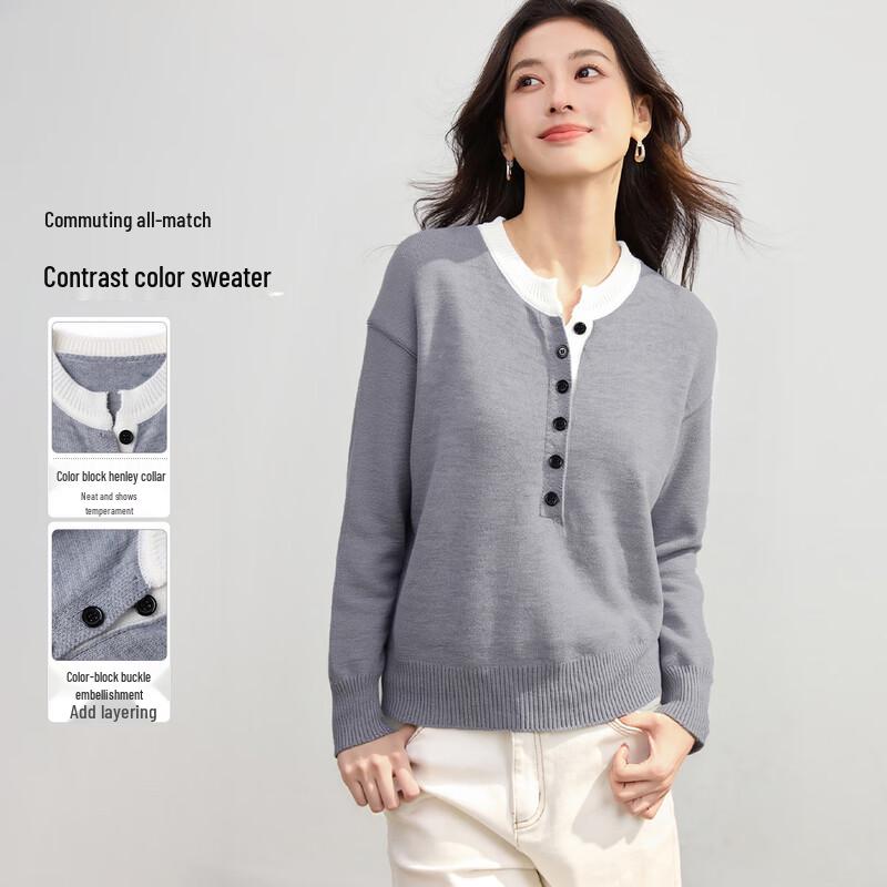 

Handu Yishe Женский вязаный свитер с круглым вырезом и длинными рукавами One Size (F)