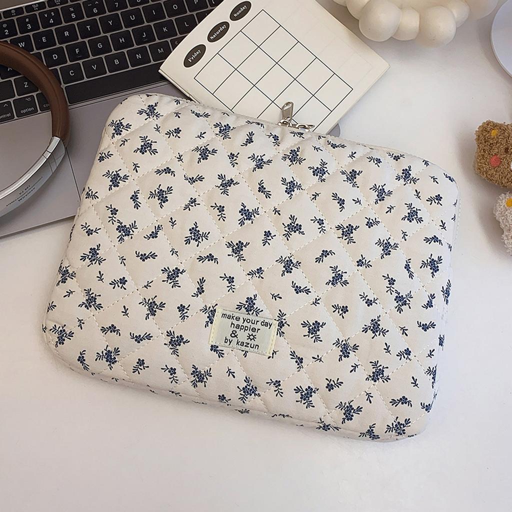 11 Inch/14 Inch/15 Inch Laptop Bag Flower Print Laptop Sleeve Quilted Laptop Carrying Case Pouch Computer Bag Tablet Storage Bag