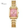 Ladies Watch Light Luxury Style Square Dial Steel Strap Embellishment for Office Party Date Night Women Fashion