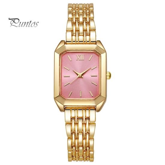 Ladies Watch Light Luxury Style Square Dial Steel Strap Embellishment for Office Party Date Night Women Fashion