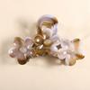 Colorful Plumeria Flower Hair Claw Clip - High-End Fashionable Hairpin for Women