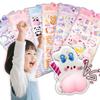 Set of 6 Squishy 3D Animal Stickers and Squishy Animals for Smartphone DIY and Easy To Gifts and Scrapbooking of 6 Squishy Animal [Repositionable]