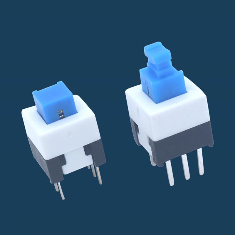 10Pcs/Lot Square 7X7X12Mm 6 Pin Dpdt Mini Push Button Flat Self-Locking Switch G64 Multimeter Switch Micro Switch Kit