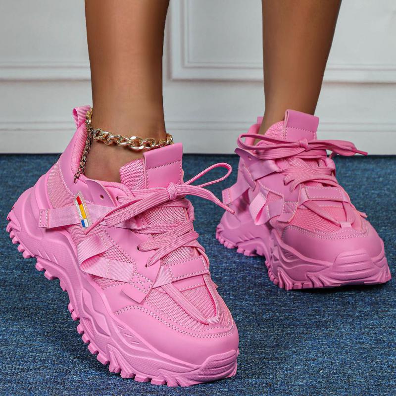 Sneakers Piattaforma Verde Fluorescente Scarpe Casual Chunky Sneakers da Donna Scarpe Sportive Traspiranti Sneakers con Suola Spessa Scarpe da Donna