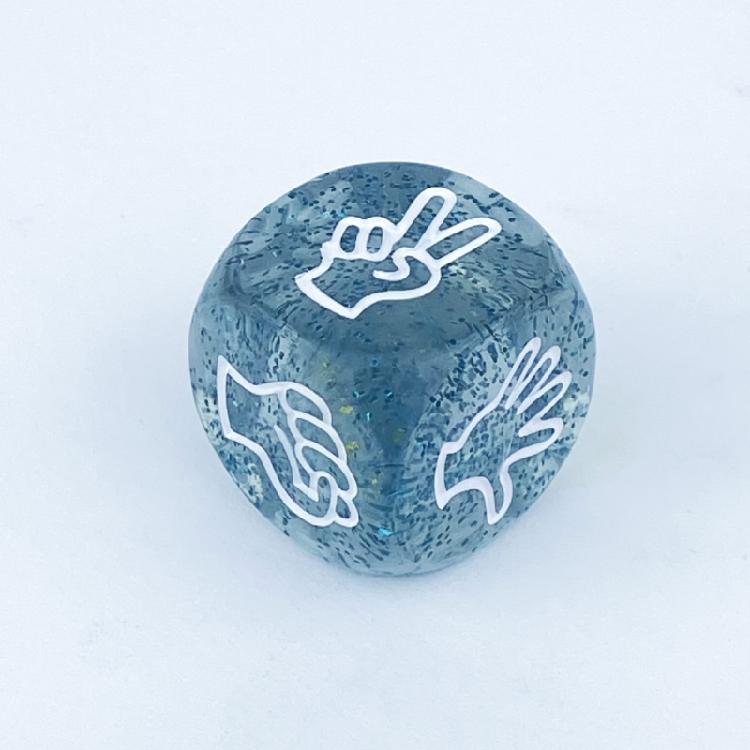 10Pcs Rock Paper Scissor Game Dices 6 Sided 20mm Dices for Family Entertainment