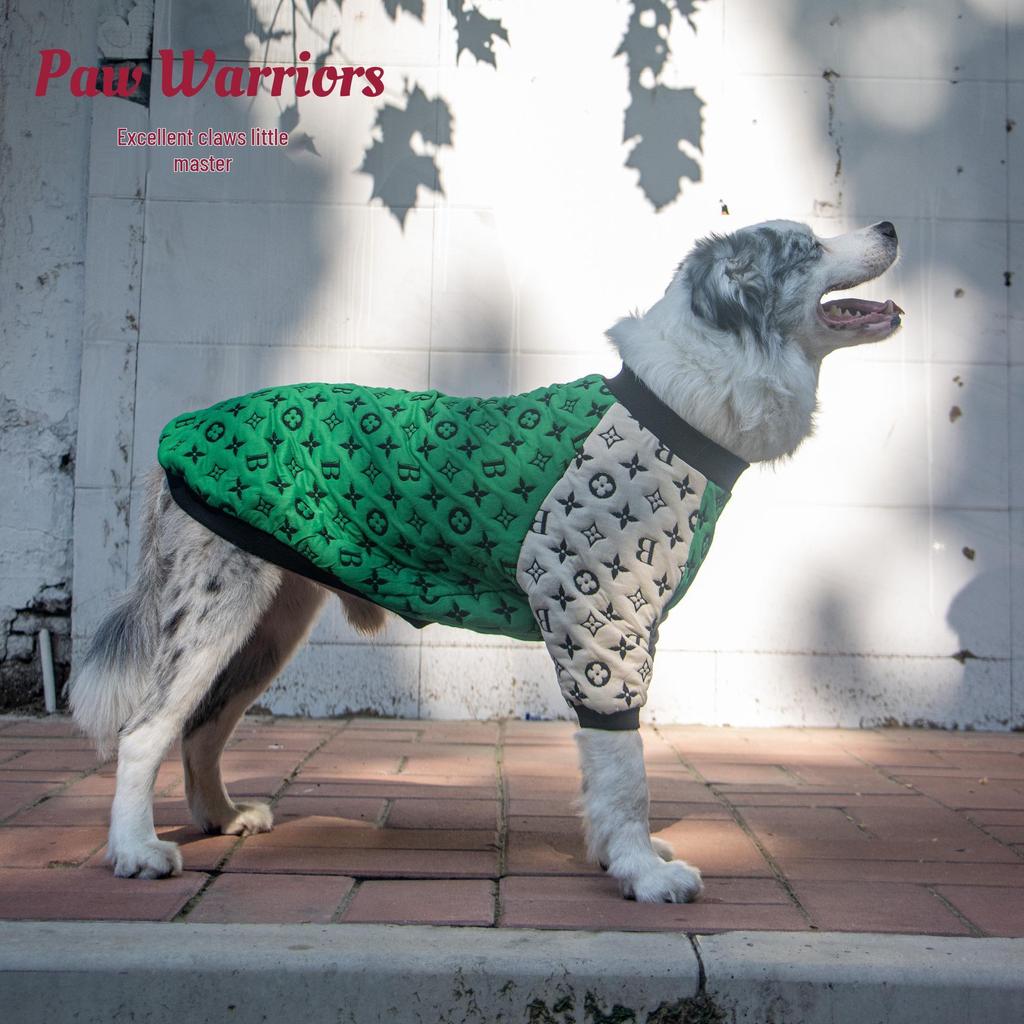 Large Dog Hoodie: Warm Patchwork for Autumn/Winter - Fits Samoyed, Border Collie, Poodle, Teddy, Puppy, Cat