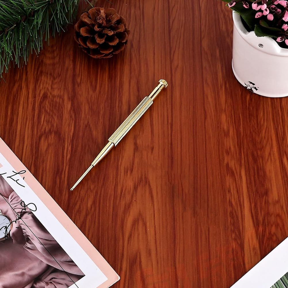 13cm Ear Acupressure Rounded Massage Stick for Myofascial Lightweight and Can be Used on the Whole Body Stick, Spring-Loaded, Brass, Tip, Acupressure,