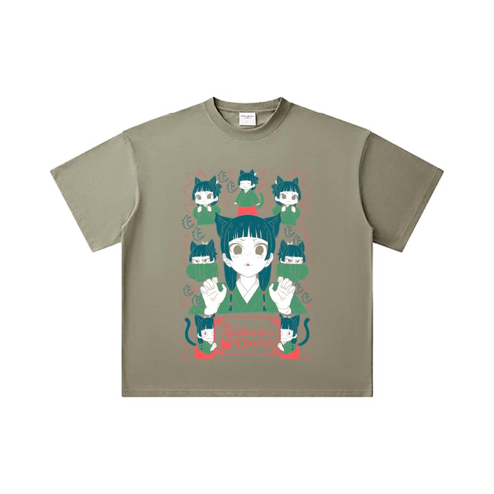 260 GSM Double Yarn 32 Count 100% Cotton Apothecary Diaries V1 Print Unisex Heavy Cotton T Shirt