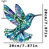 Hummingbird Stained Suncatcher Wall Acrylic Panel Window Home Room Decor Colorful Bird Plaque Hanging Pendant Garden Ornament