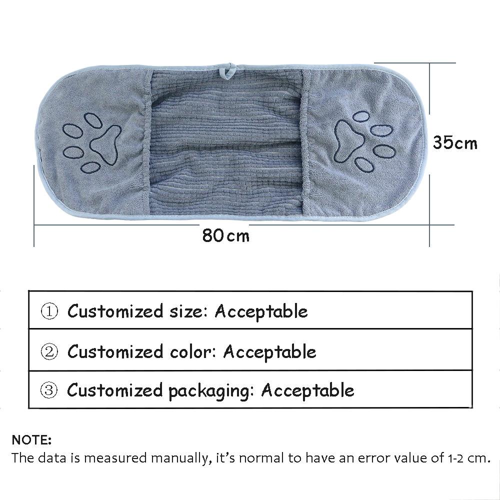 Customized Cleaning Grooming Pets Big Best Hand Fast Absorb Pocket Drying Supper Absorbent Towels