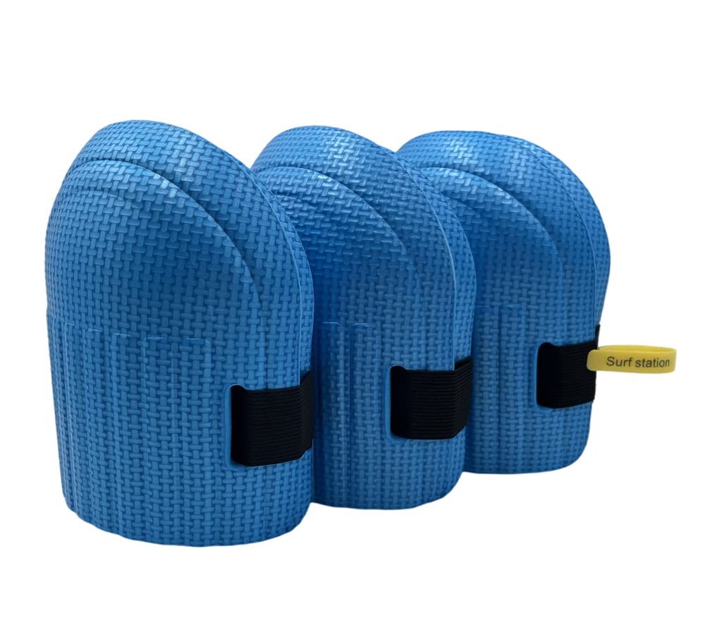 Surf Station Knee Pads for Car and Motorcycle Velcro Set of 3 Gardening, Maintenance, Closure, (Blue)