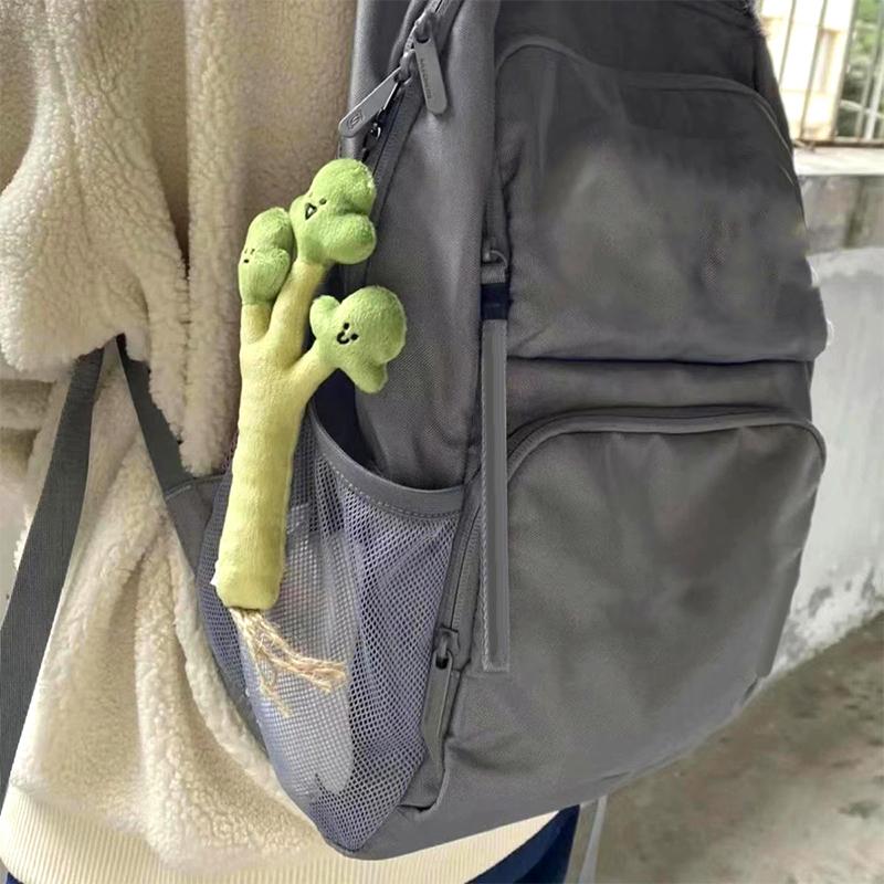 Cute Brocoli Funny Coriander Keychain Cartoon Plush Doll 3D Pendant Vegetable Keyring Backpack Charms Car Bag Decor Toy