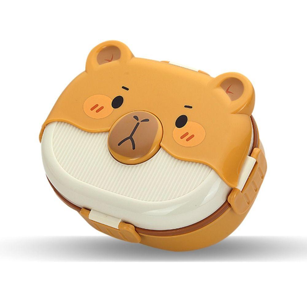 Sealed Food Container Portable Thermos Bowl Cartoon Lunch Box  Picnic