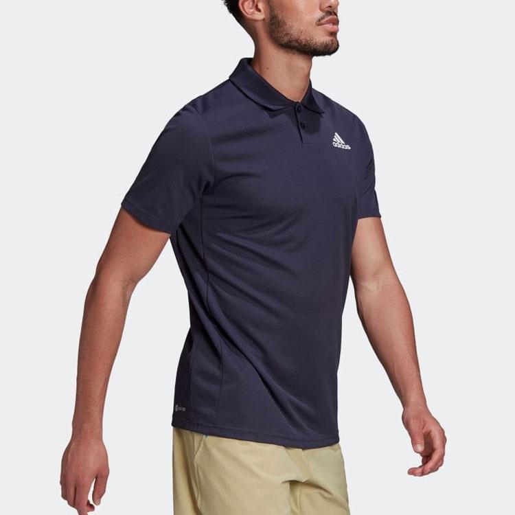 New Adidas Polo Shirt Men's Marine Blue HC2717