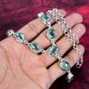 Faceted Aqua Apatite Handmade Gemstone Necklace, 925 Solid Sterling Silver Necklace Antique Jewelry, Gift For Love