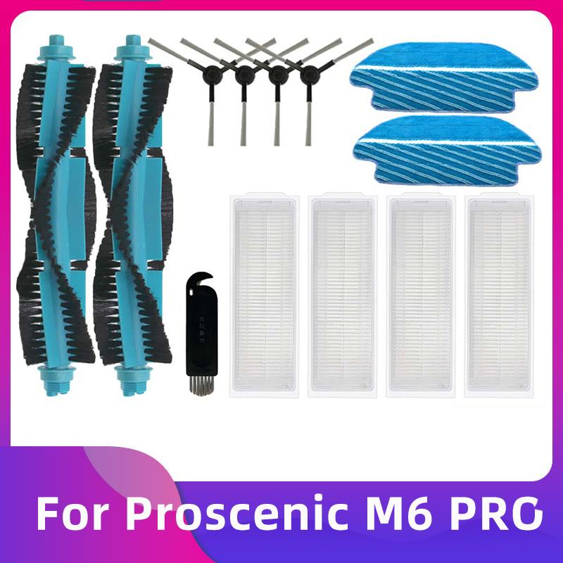 Fit For Proscenic M6 PRO Robot Vacuum Cleaner Main Brush Side Brush Hepa Filter Mop Pad Replacement Spare Parts Accessories