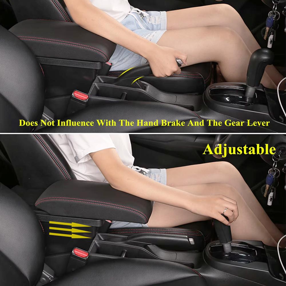Car Center Armrest Box Assembly Storage Box with USB Ports for Suzuki Jimny 2019-2023 JB74 Retrofit Parts Interior Accessory