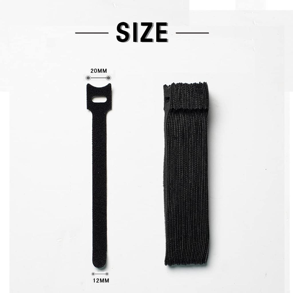 100-pack 200mm White Cable Ties - Reusable Cable Ties, 20cm, Can be Used Over and Over Again
