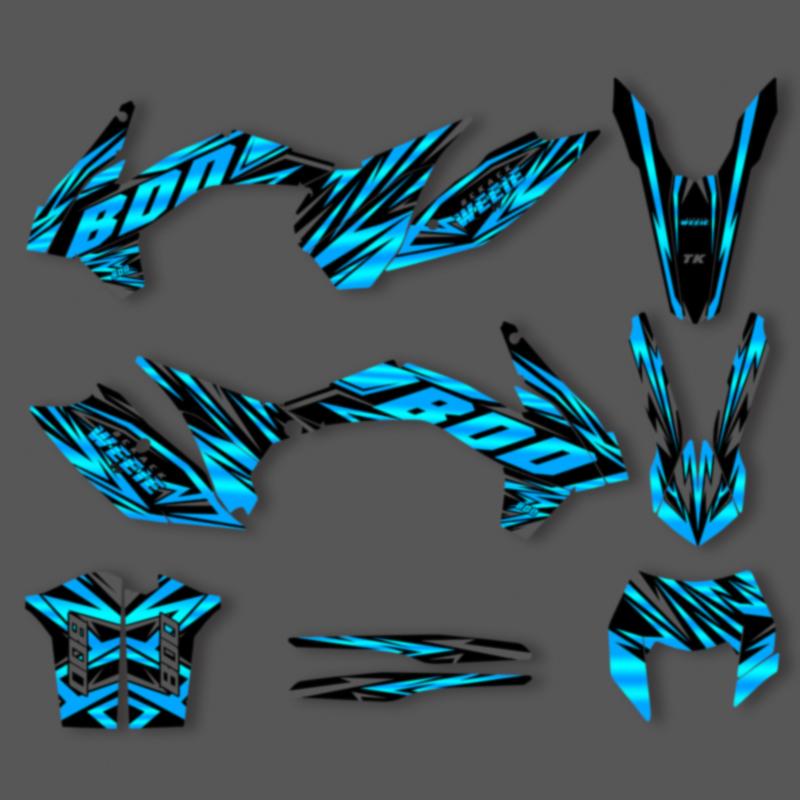 PowerZone Custom Team Graphics Backgrounds Decal Stickers Kits For KTM SX SXF 2013-2015 EXC XCW Enduro 2014-2016 125 to 500cc