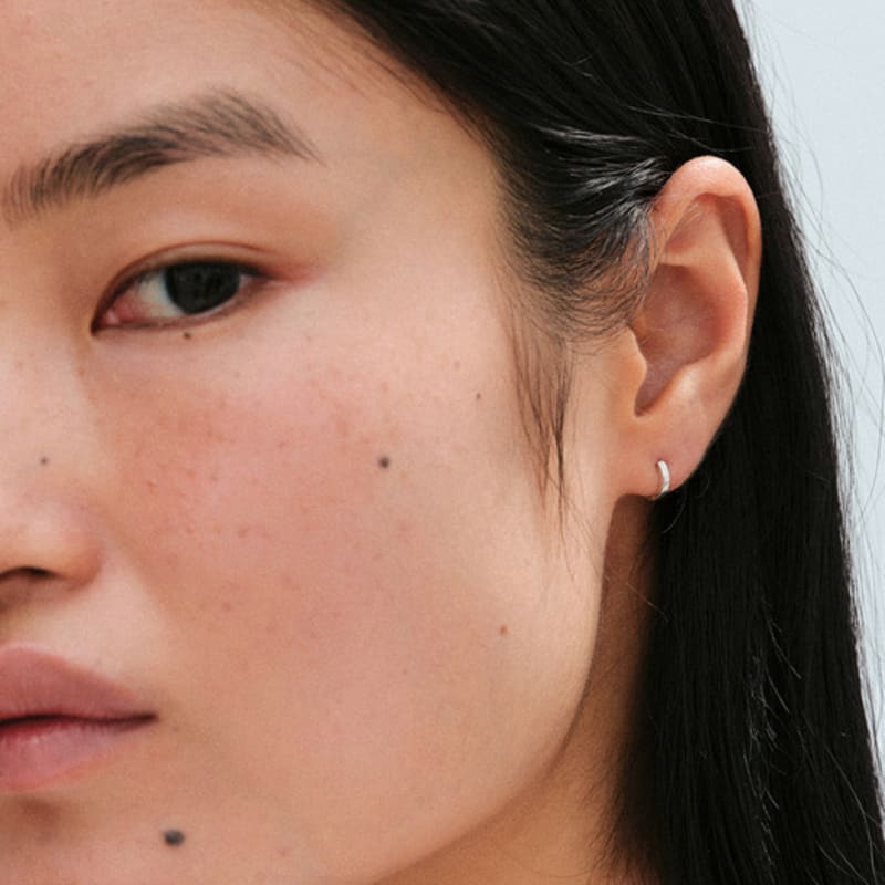 Another Layer Tiny Flat Earring (silver925)(3color)