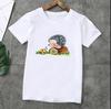 Unisex Summer Tshirt Cute Hedgehog Animal Cartoon Print Short Sleeve Kids Top Fashion Boys Girls Clothes