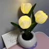 LED Tulip Night Light - Simulated Flower Bouquet for Bedroom Decor and Creative Father's Day Gift